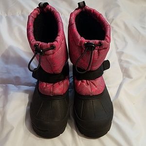 Snow boots- pink and black